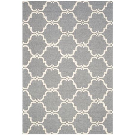 Safavieh Cambridge Hand Tufted Rectangle Rug- Dark Grey - Ivory- 9 x 12 ft. CAM703D-9